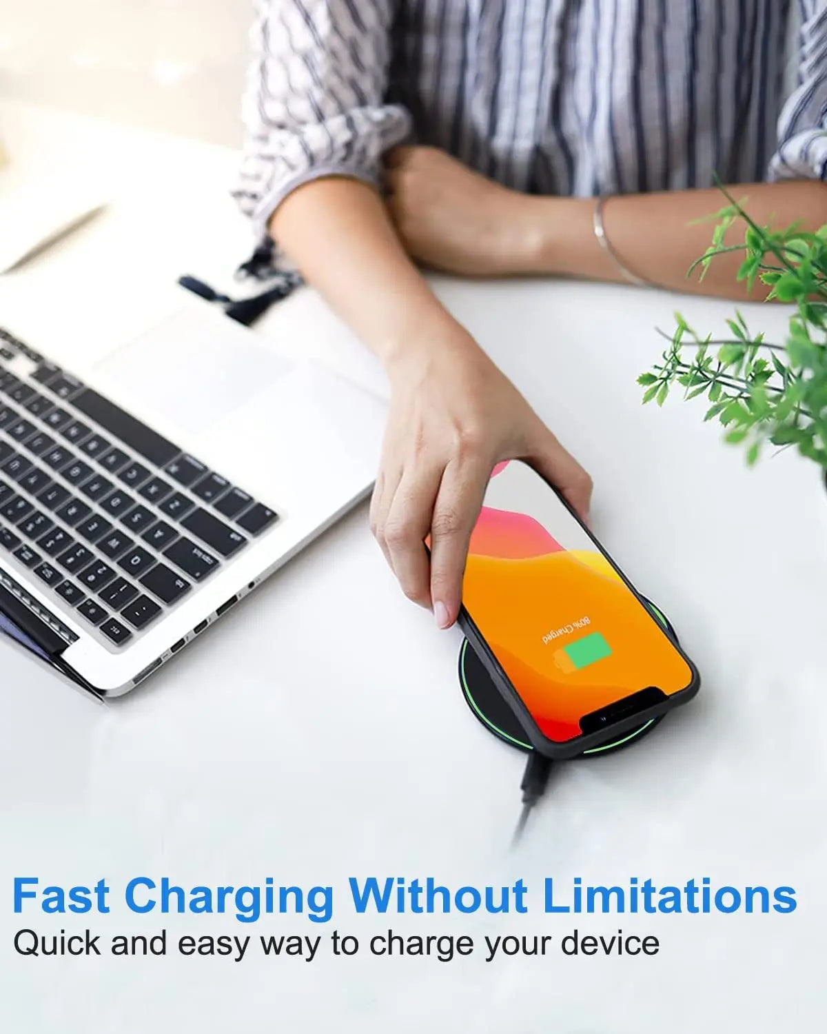 50W Wireless Charger For iPhone 14 15 16 17 Pro Xs Max Mini X Xr Induction Fast Charging Pad For Samsung S25 S26 S8 S9 S10 Note