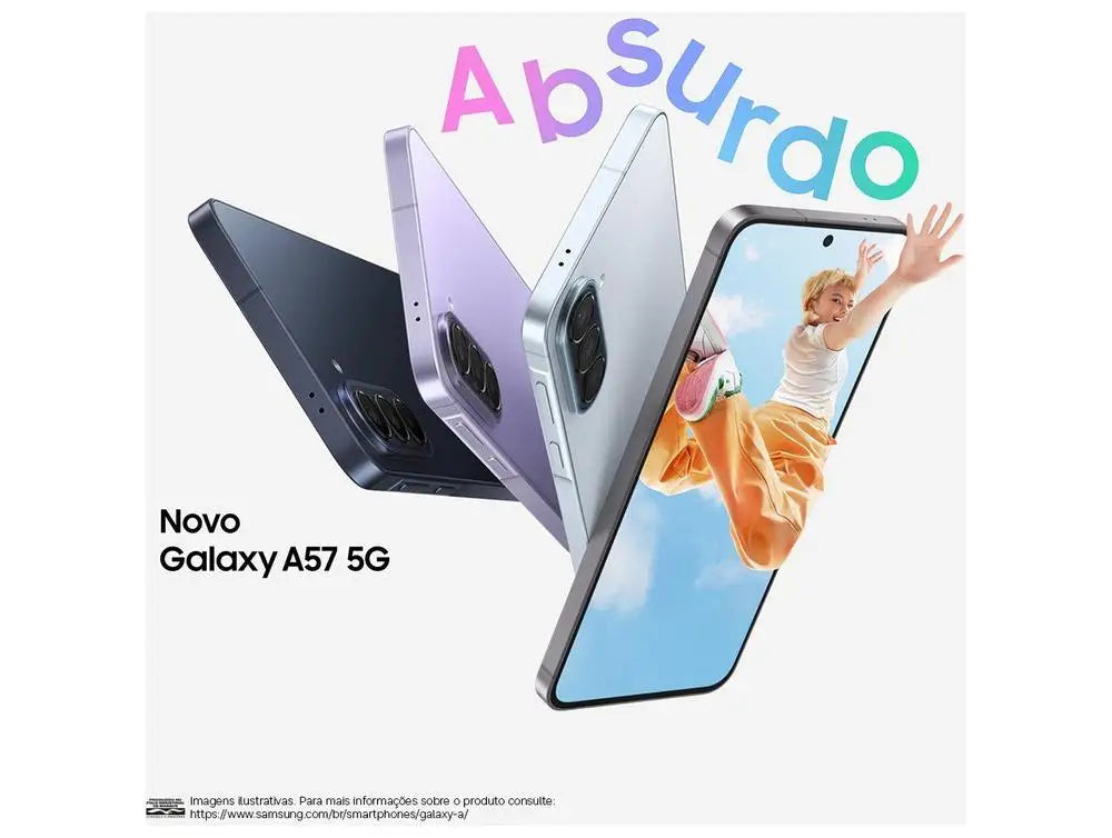 Samsung Galaxy A57 Smartphone 128Gb 5g 8Gb Ram Gray 6.7\" Triple Camera + 12Mp Selfie