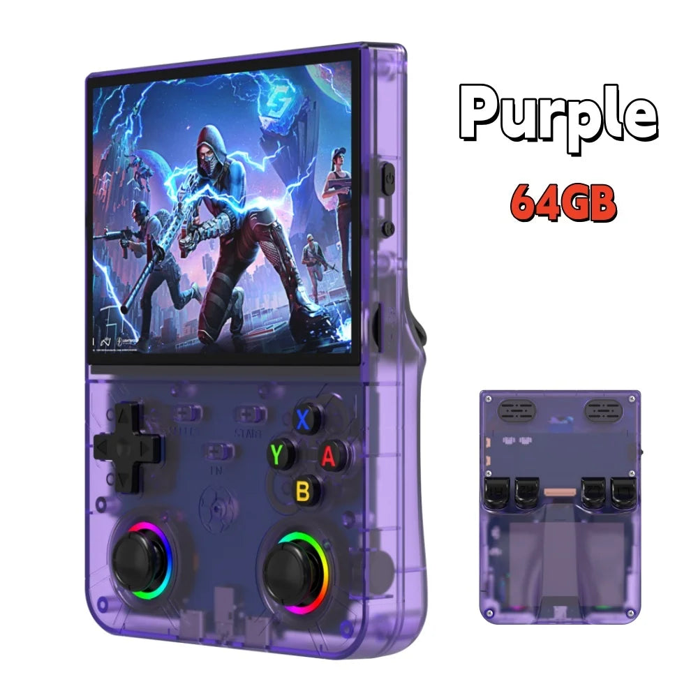 New R36 Ultra X Handheld Retro Video Game Console IPS Screen 128GB Games Portable Pocket Player with Linux System