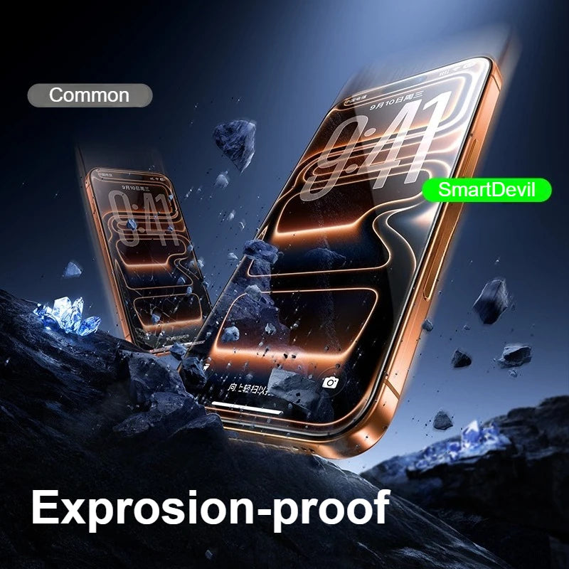 SmartDevil 2/3PCS Screen Protector for iPhone 17Pro Max 17 Borderless Tempered Glass Film for iPhone Air Anti-fingerprint Clear