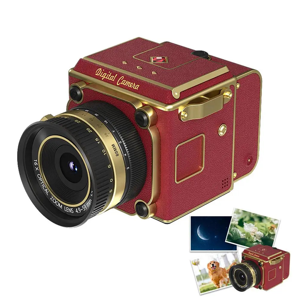 Retro Portable CCD 16X Digital Zoom Student-Friendly Simulation Double-Reflex Digital Camera For Beginner Photography Mini