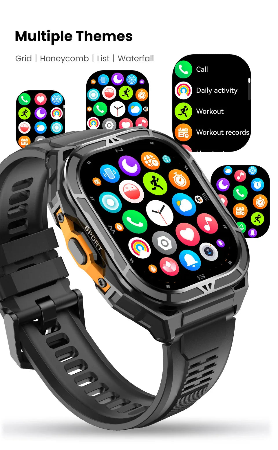 Luxury AMOLED Smartwatch Real GPS 5ATM Waterproof Fitness Tracker Smart Watch Sports Health Monitor Watches for Man iOS Android