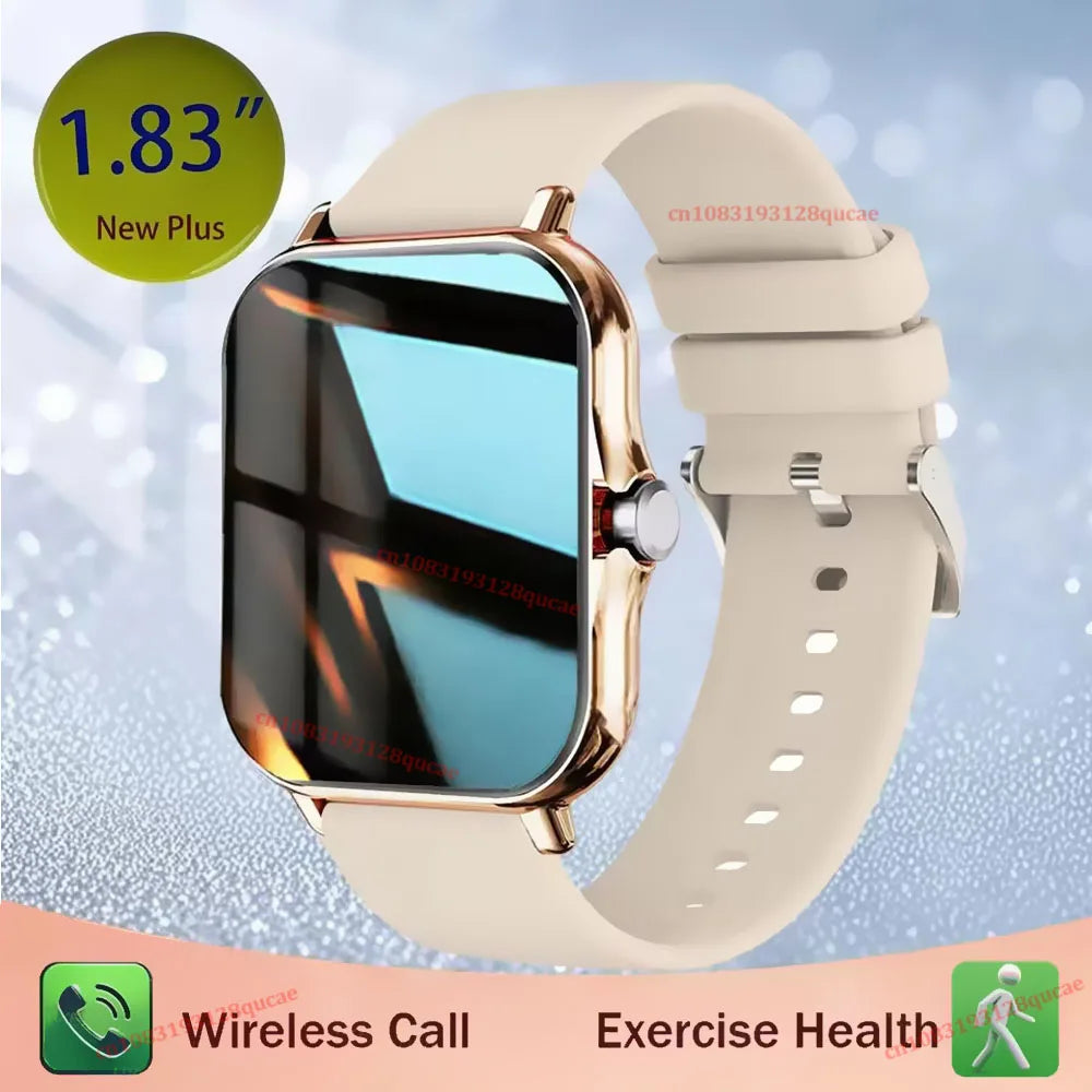 1.83'' Sports Smart Watch Fitness Clock Health Monitor Waterproof Smartwatch Wireless Call Watches Men Women Android Ios Ht30