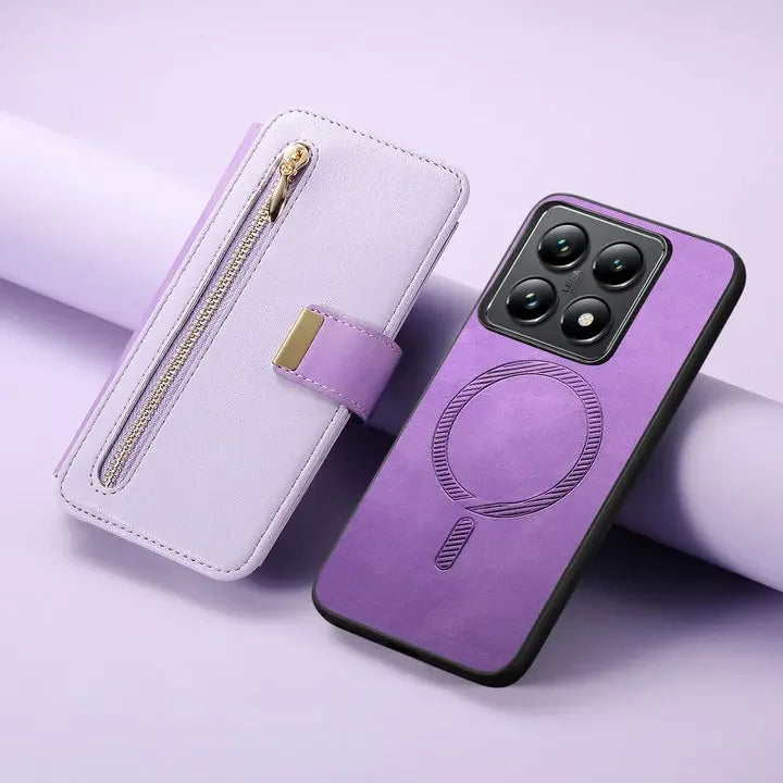 For Xiaomi Poco X8 Pro Max F9 Ultra 5G 2In1 Detachable Leather Zipper Wallet Case Poco F9 X8 M8 F8 X7 M7 F7 X6 F6 Pro C65 Cover