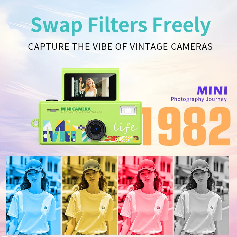 0.96 inch Flip Screen Mini Thumb Camera Keychain Camera Retro Outdoor Sports Camera Very Small Camcorder Video Recorder