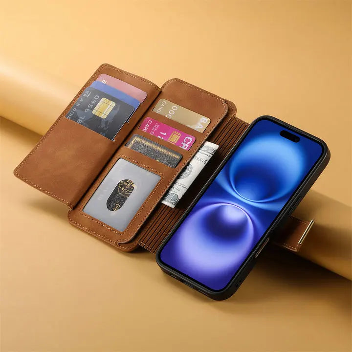 For Xiaomi Poco X8 Pro Max F9 Ultra 5G 2In1 Detachable Leather Zipper Wallet Case Poco F9 X8 M8 F8 X7 M7 F7 X6 F6 Pro C65 Cover