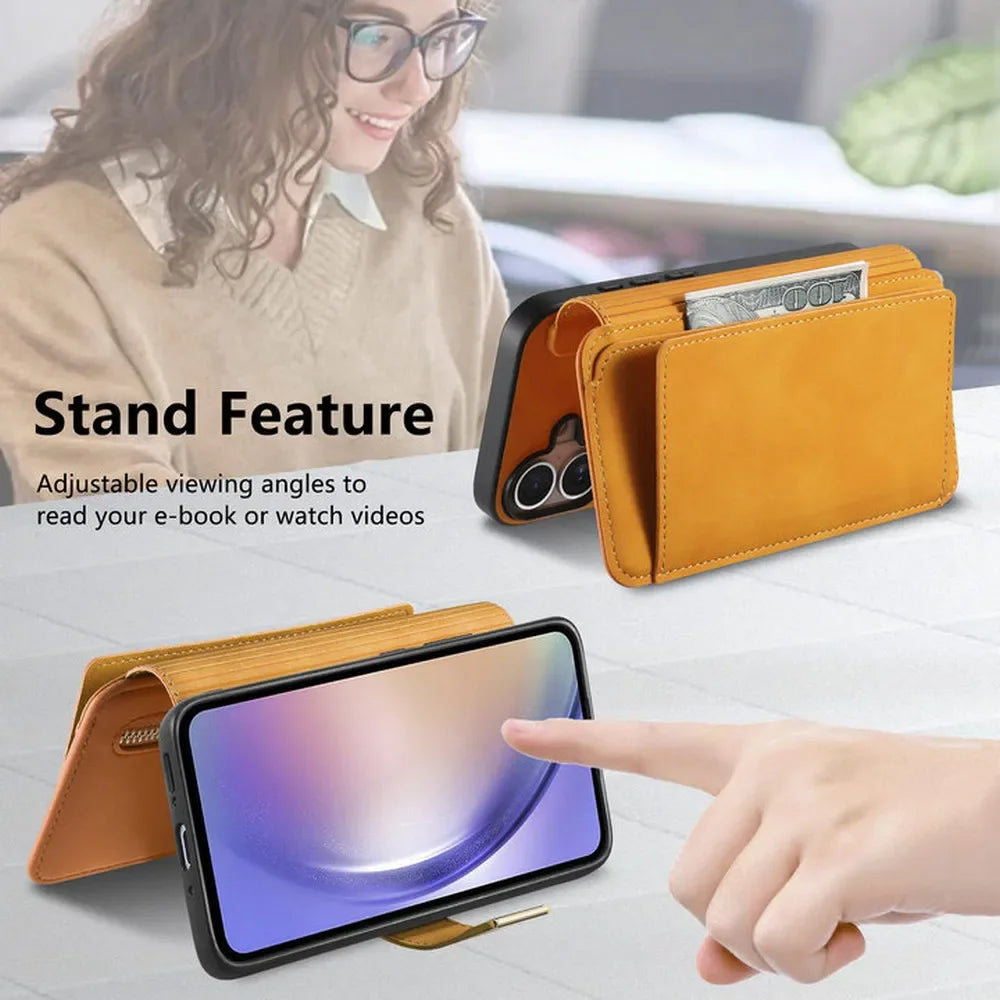 For Xiaomi Poco X8 Pro Max F9 Ultra 5G 2In1 Detachable Leather Zipper Wallet Case Poco F9 X8 M8 F8 X7 M7 F7 X6 F6 Pro C65 Cover