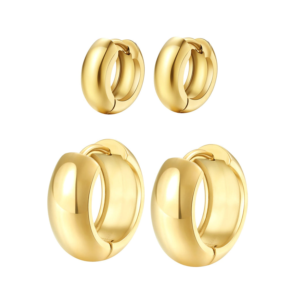 Chunky Hoop Earrings – Stainless Steel