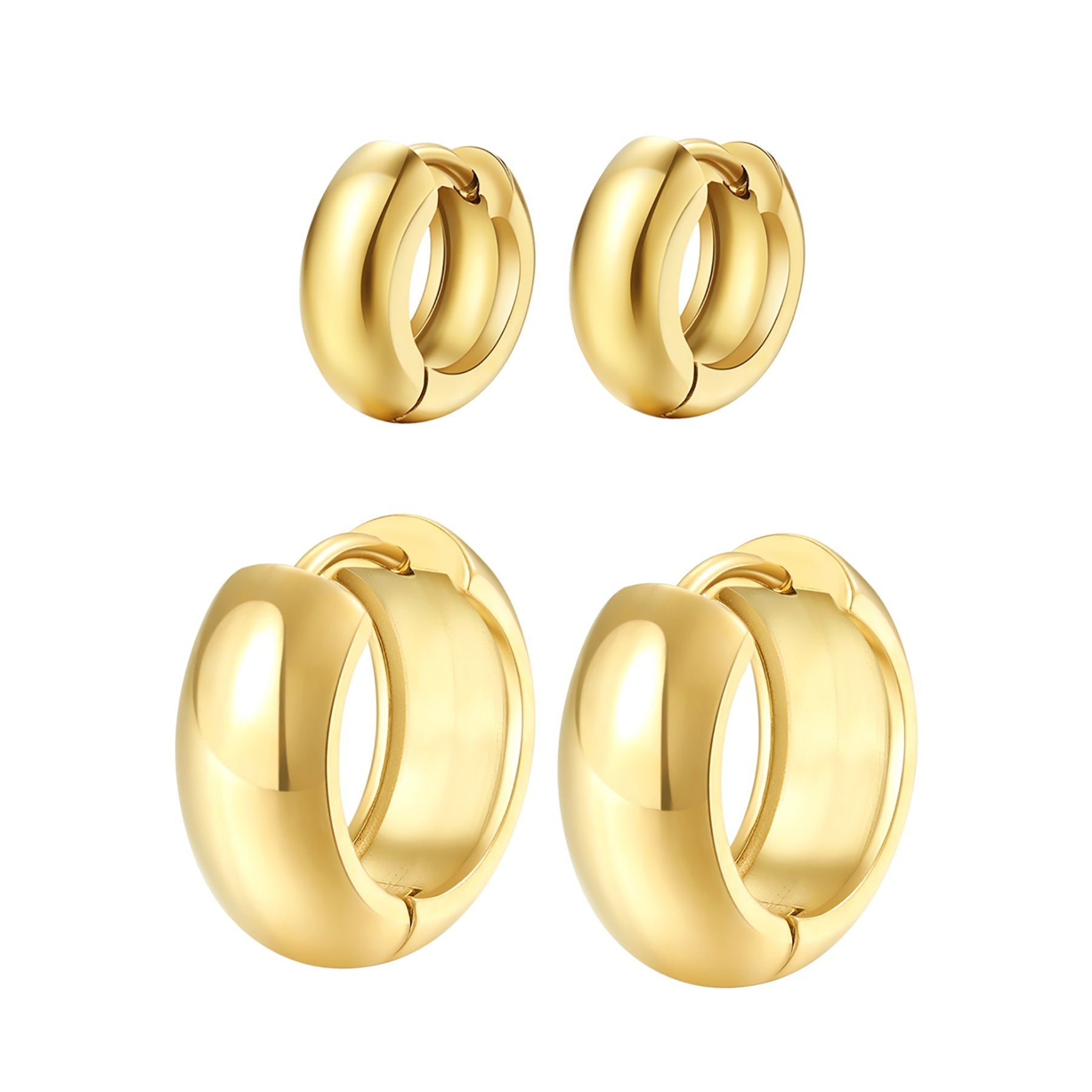 Chunky Hoop Earrings – Stainless Steel