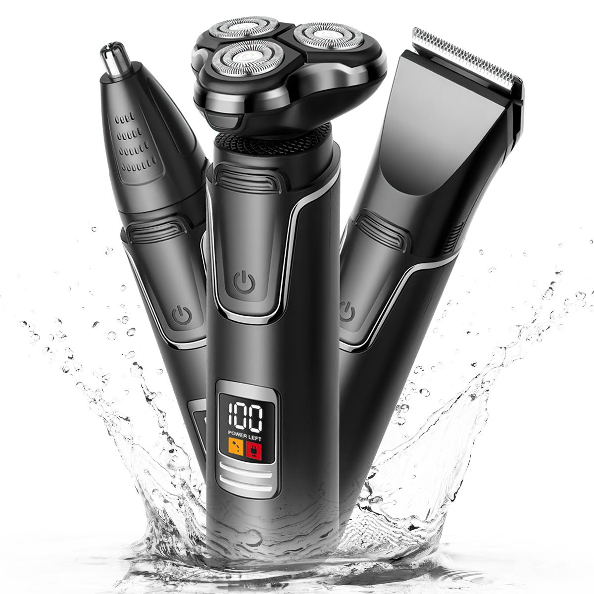 3-in-1 Electric Razor for Men with Trimmer and Shaver
